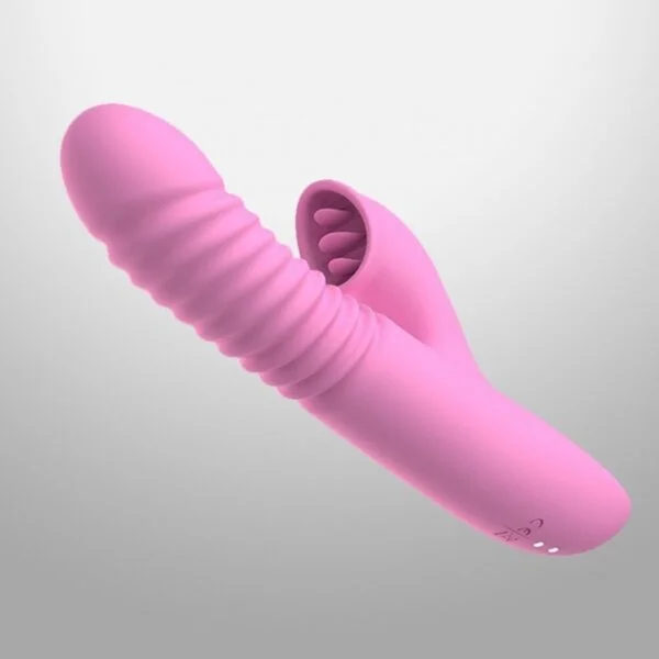 HEATING 3 LAYER TONGUE LICKING TOY NIPPLE SUCKING CLITORIS STIMULATE VIBRATOR - Image 2