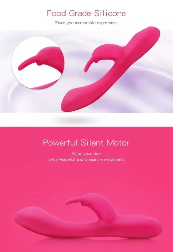 G spot waterproof silicone rabbit vibrator for women - Image 2