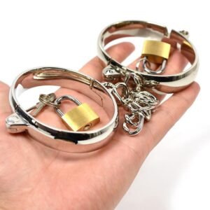 1 Pair Stainless Steel Female Male Handcuff for Couple Bdsm Sex Toys