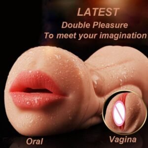 Realistic Vagina Real Pussy and Mouth Oral Silicone Male Masturbator