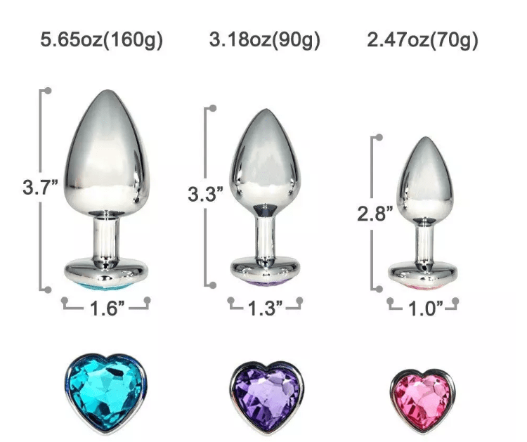 butt plug heart shape anal plug for adult