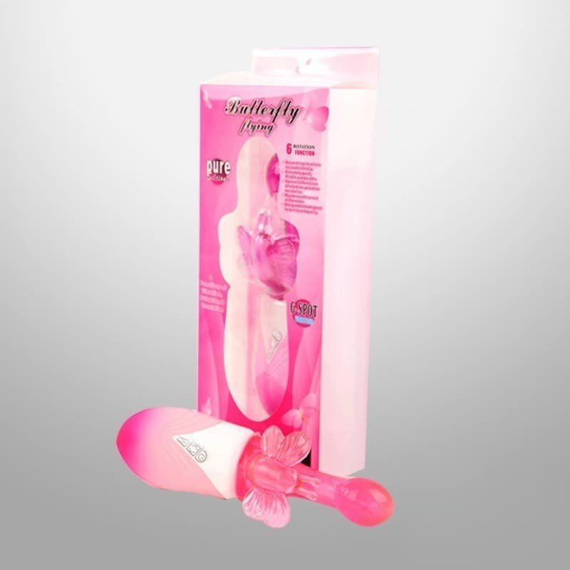 BUTTERFLY CLITORIS 6 FUNCTION ROTATION RABBIT VIBRATOR